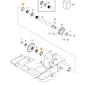Féltengely csapágy csésze