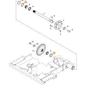Féltengely csapágy csésze