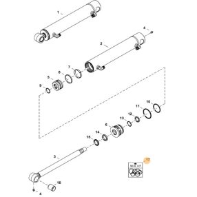 Kanálbillentő munkahenger tömités szett