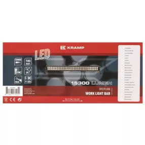 3 LED-es munka-fényhíd, 180 W, 15300 lm,